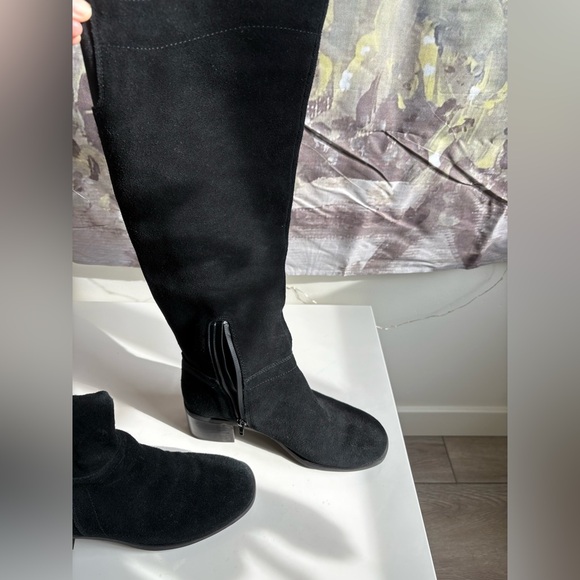 Blondo Tatiana Knee High Waterproof Black Suede Boots - Picture 2 of 5